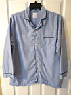Brooks Brothers Pajama Long Sleeve Top/Shirt Blue White Plaid Men's Size L