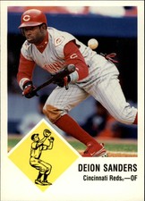 1998 Fleer Tradition Vintage '63 Cincinnati Reds Baseball Card #13 Deion Sanders