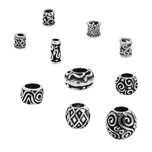 925 STERLING SILBER Bartschmuck Bartring Bartperle Kettenperle Haarperle CELTIC - Picture 1 of 16