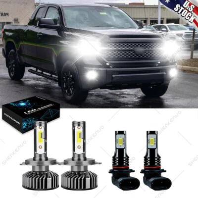 For Toyota Tundra 2000 2001 2002 2003-2006 LED Headlight + Fog Light Bulbs 6000K - Image 1 of 4
