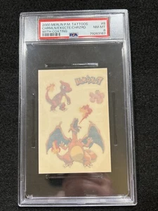 Pokemon Charizard Charmeleon Merlin Tattoo with coating #8 in a PSA 8 !! - Picture 1 of 2