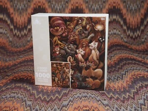 Disney Parks Katzen & Hunde Aristocats Stitch Pluto 1000 Teile 2-seitiges Puzzle NEU - Bild 1 von 7