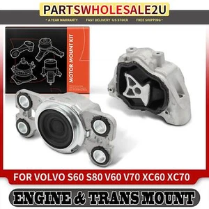 2Pcs New Engine Mount for Volvo S60 2011-2016 S80 V60 V70 XC60 XC70 3.0L 3.2L - Picture 1 of 8
