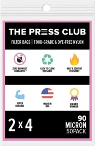 90 Micron-Premium Nylon Tea Filter Press Screen Bags 2" x 4"-50 Pack-Free Postag - Picture 1 of 9