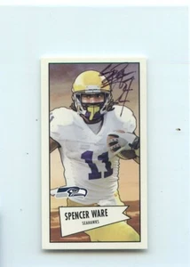 Spencer Ware signiert handsigniert AUTO 2013 Bowman MINI Karte #52B-SW - Bild 1 von 1