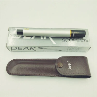 2001-100X Original Peak Pocket Pen Microscopio 100x Lupa Portátil 12.4x123mm Foto 1 de 3