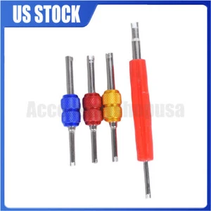4x Dual Schrader Valve Core Remover Tool A/C HVAC Air Conditioning Tire Repair - Picture 1 of 5