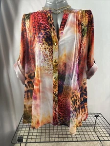 Josephine Chaus Flowy Multi-color Top Size L - Bild 1 von 11