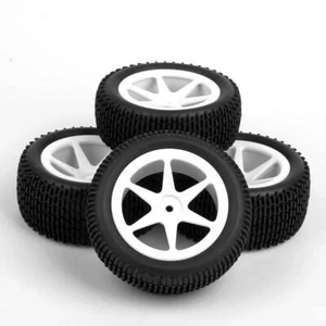 1:10 Off-Road Front&Rear Rubber Tires 12mm Hex Wheel Rims For Buggy RC Car 90mm - Picture 1 of 6