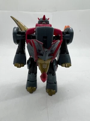 2007 Hasbro Tomy Transformers Animated Deluxe Dinobot Snarl Triceratops Dinosaur - Image 1 of 4
