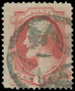 US Scott #148 Lincoln, gebraucht W (NYFM) New York Foreign Mail Fancy Cancel! "Stern" - Bild 1 von 1