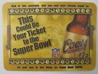 2002 Beer Coaster: Coors Original ~ Win San Diego NFL Super Bowl Football Ticket