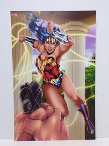 Wonder Woman Action Scene Tyrine Carver 2015 Art Poster 17"x11" 121224FR-11 - Imagen 1 de 2