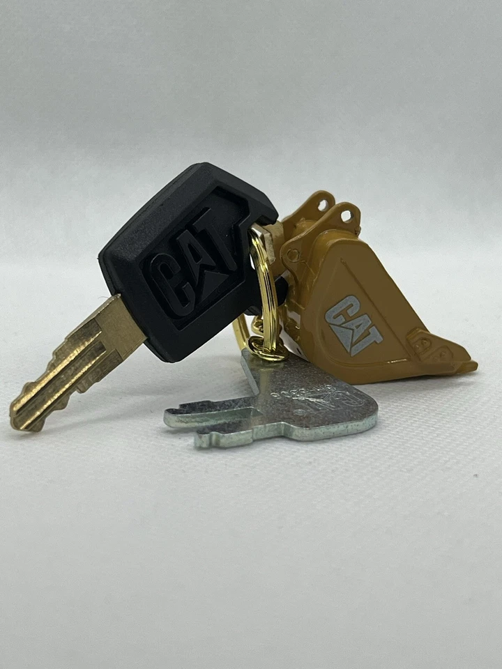 1 Cat Equipment Ignition key & 1 Master Key OEM With Bucket - Image 1 of 4
