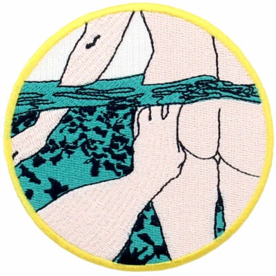Embroidered Patches Iron Sew On Patches transfers Badges appliques Swimming 713R - Image 1 of 4