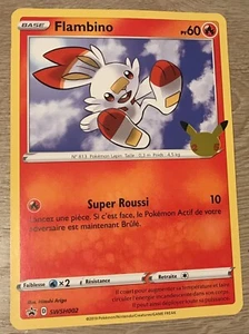 CARTE POKEMON JUMBO GEANTE NEUVE 25 ANS FLAMBINO 60 PV SWSH02 - Imagen 1 de 1