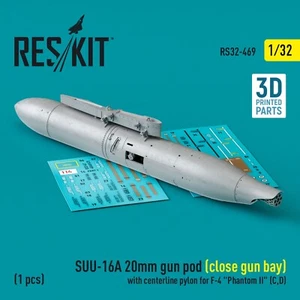 SUU-16A 20mm Gun Pod mit Centerline Pylon für F-4 Phantom II C,D 1 Stück 1:32 - Bild 1 von 3