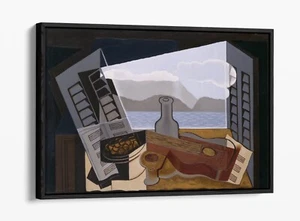 JUAN GRIS, THE OPEN WINDOW -FLOAT EFFECT CANVAS WALL ART PRINT - Picture 1 of 12