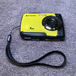 Polaroid X800 8 Mega Pixel wasserdicht gelb/schwarz digital getestet funktioniert - Bild 1 von 11