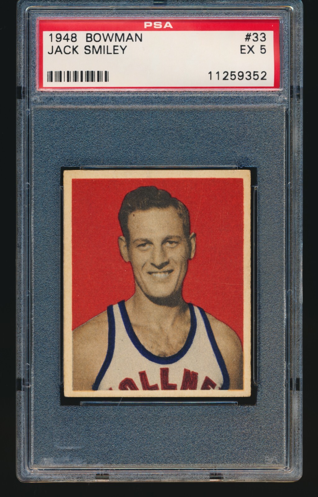 1948 Bowman #33 Jack Smiley RC PSA 5 EX Basketball 11259352