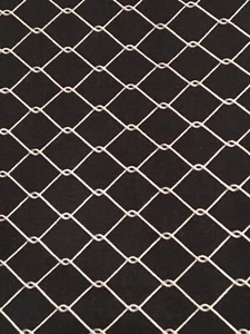 Sports Life 14631 Robert Kaufman Baseball Chain Link Fence 37" x 43" 1 YD Fabric - Picture 1 of 7