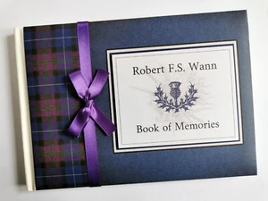 Pride of Scotland tartan retirement guest book, Pride of Scotland wedding book - Picture 1 of 9