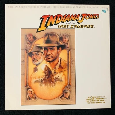 Indiana Jones And The Last Crusade Soundtrack John Williams Vinyl LP 1989 Promo - Image 1 of 4