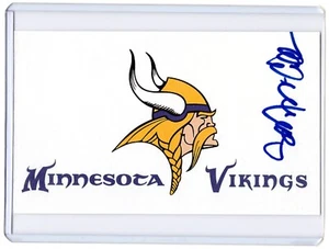 SAM MCCULLUM NFL Vikings Auto Autographed Signed 3x5 Index Card - Picture 1 of 1