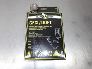 1 NEW! Woods Yellow Jacket 6ft GFCI/DDFT Ground Fault Circuit Interrupter 2879 - Picture 1 of 4