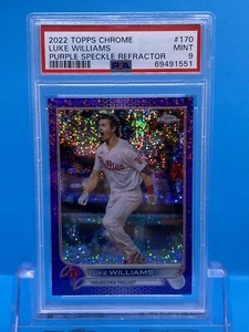 2022 Topps Chrome Purple Speckle Refractor /299 Luke Williams #170 RC PSA 9 Mint - Picture 1 of 3