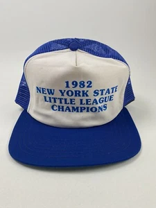 Vintage 1982 NY State Little League Champs Mesh Trucker Hat SnapBack New Era Cap - Picture 1 of 7