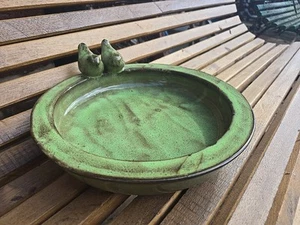 bain d'oiseaux en céramique Avec Des Oiseaux - Imagen 1 de 6