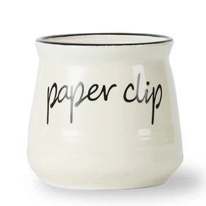 Farmhouse Paper Clip Holders,Ceramic Binder Clip Dispenser Organizer for Desk... - Foto 1 di 8