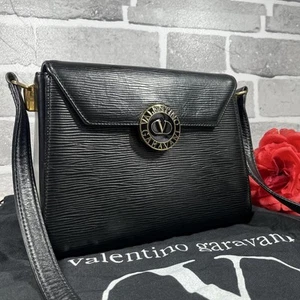 Valentino Garavani Black Leather Shoulder Bag for Women Auth - Picture 1 of 11