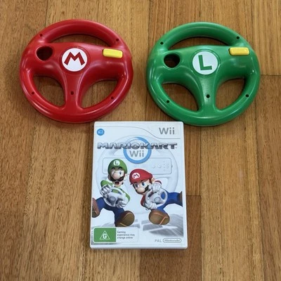 Genuine Nintendo Licensed Mario & Luigi HORI Wheels & Mario Kart Wii RVL-024 - Image 1 of 4