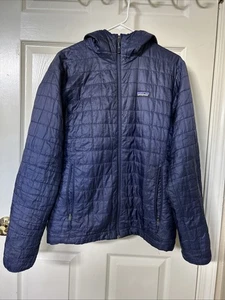Patagonia Men's Nano Puff Insulated Quilted Hoody Jacket Blue Size Medium - Picture 1 of 13