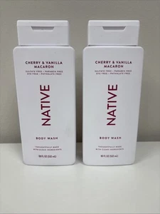 Native Cherry & Vanilla Macaron Body Wash (18 fl oz) - Lot Of 2 - Picture 1 of 2