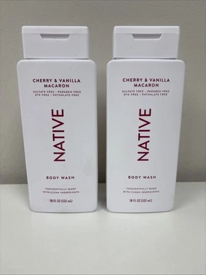 Native Cherry & Vanilla Macaron Body Wash (18 fl oz) - Lot Of 2 B5, B10 - Image 1 of 2