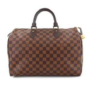 LOUIS VUITTON Damier Speedy 35 Hand Bag Ebene N41523 Brown Purse 90291719 - Picture 1 of 11
