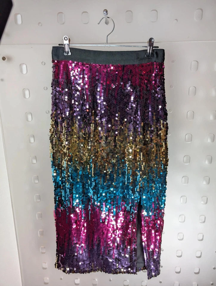 Falda midi de lentejuelas Miss Selfridge - Talla 6 Foto 1 de 4