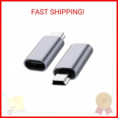 USB C to Mini USB 2.0 Adapter, (2-Pack)Type C Female to Mini USB 2.0 Male Conver - Image 1 of 2