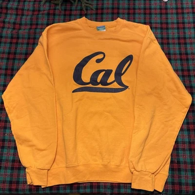 NUEVA Sudadera Cal Berkeley Golden Bears Crew Para Hombres L Polar Dorada Foto 1 de 4