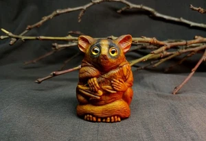 Meisterwerk Netsuke Galago "Wunschbeute" Hirschhorn Bernstein signiert in Holzbox - Bild 1 von 22