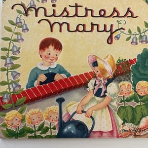 1953 Vintage Pop Up "Mistress Mary" G.CLYNE - Nursery Rhyme /Single Page GC - Bild 1 von 6