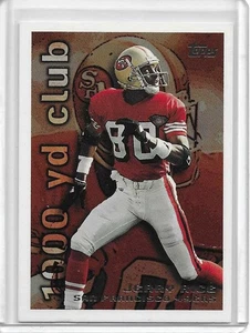 1995 Topps 1000 Yd Club Jerry Rice #3 San Francisco 49ers - Imagen 1 de 2