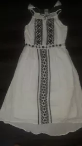 Girls justice white embroidered maxi dress size 10 new - Picture 1 of 3
