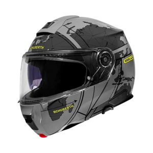 Schuberth C5 Globe Flip UP Modular Motorcycle Helmet Matt Grey Black, SC2 comm. - Picture 1 of 12