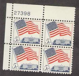 US. 1208. 5c. Flag Over White House. PB4 #27398 UL. MNH. 1963 - Picture 1 of 2