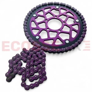 SURRON LIGHT BEE LBX CHAIN & SPROCKET KIT PURPLE ORING CHAIN & REAR SPROCKET - Picture 1 of 4