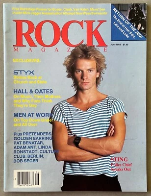 ROCK Magazine VTG Issue - June 1983 w/ Sting • Return of the Jedi • Hall & Oates - Image 1 of 4